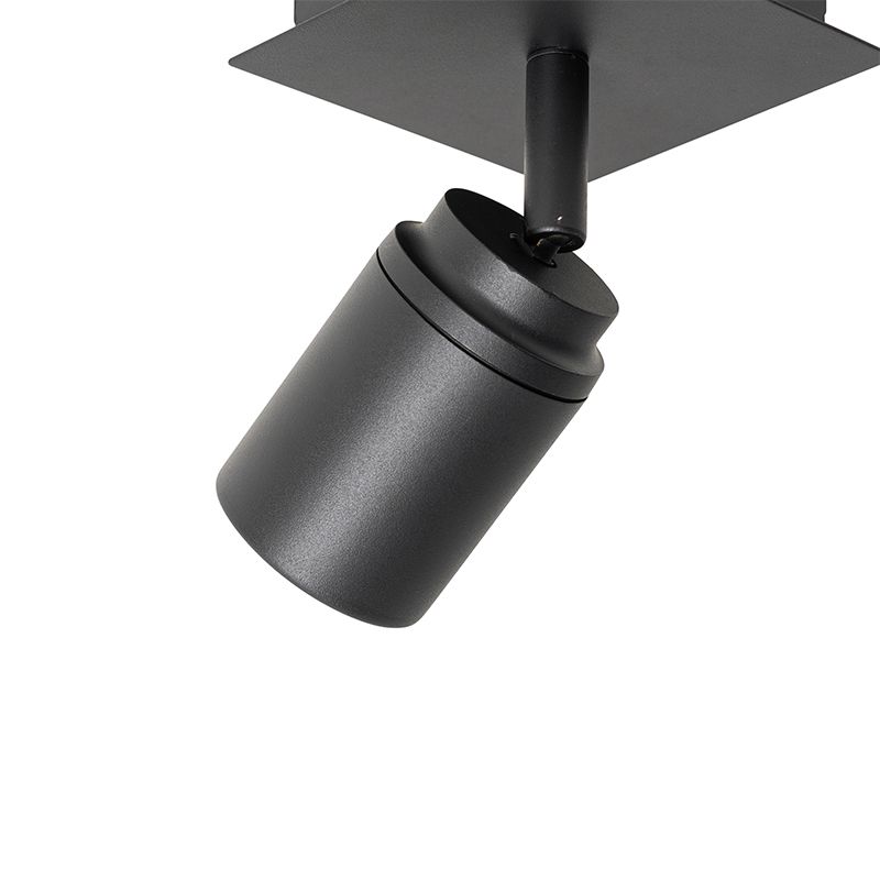Moderne badkamer spot zwart vierkant IP44 - Ducha