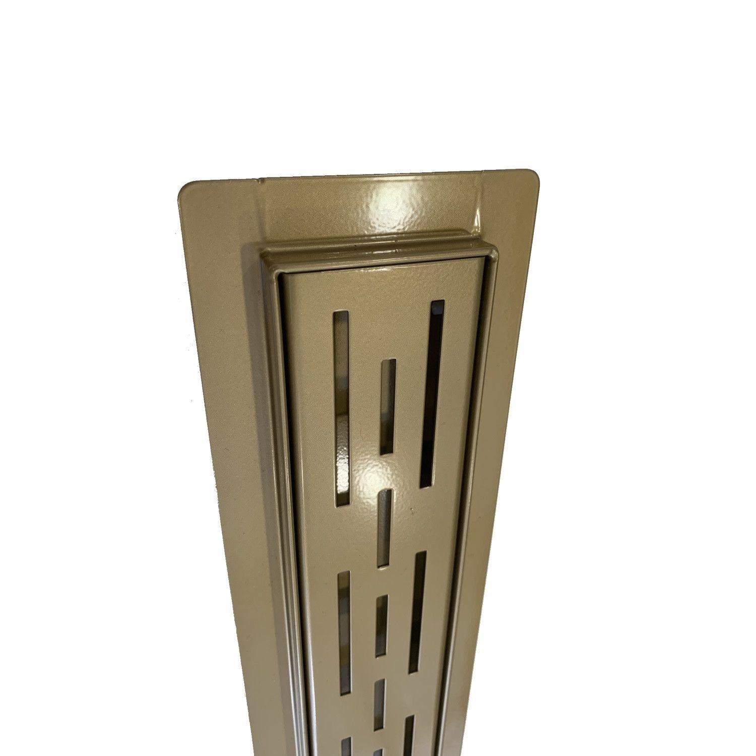 Mueller Basic douchegoot met flens 120x7cm goud messing