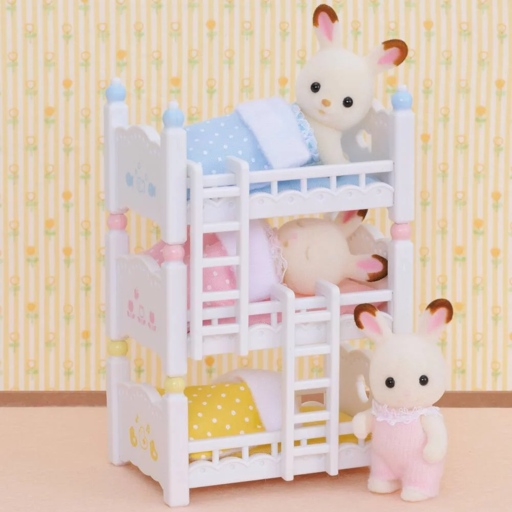 LITS SUPERPOSES 3 COUCHETTES - SYLVANIAN MEUBLES ET ACCESSOIRES