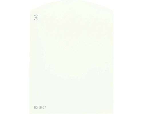 Kleurstaalkaart, kleurenkaart G43 Off-White, groene kleurenwereld, 9,5 x 7 cm