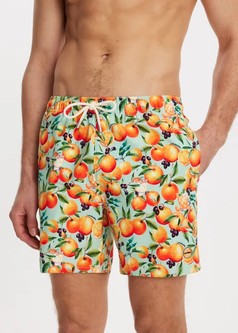 Zwembroek met sinaasappels groen (MINT)