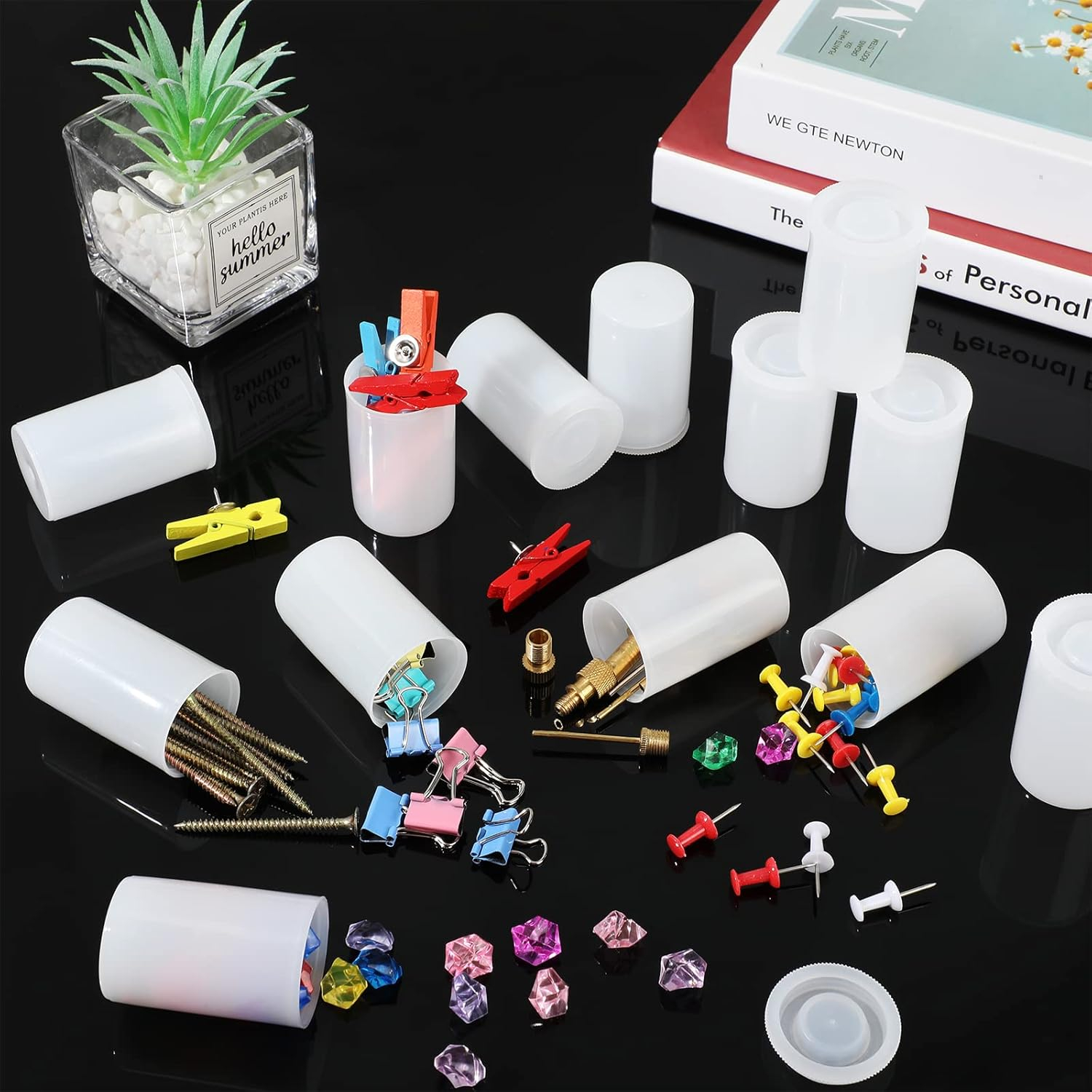 (20er Set) Universelle Filmdosen mit Deckel für Fotofilme / Tabletten / Kleinteile (Wasserdicht) - Weiss