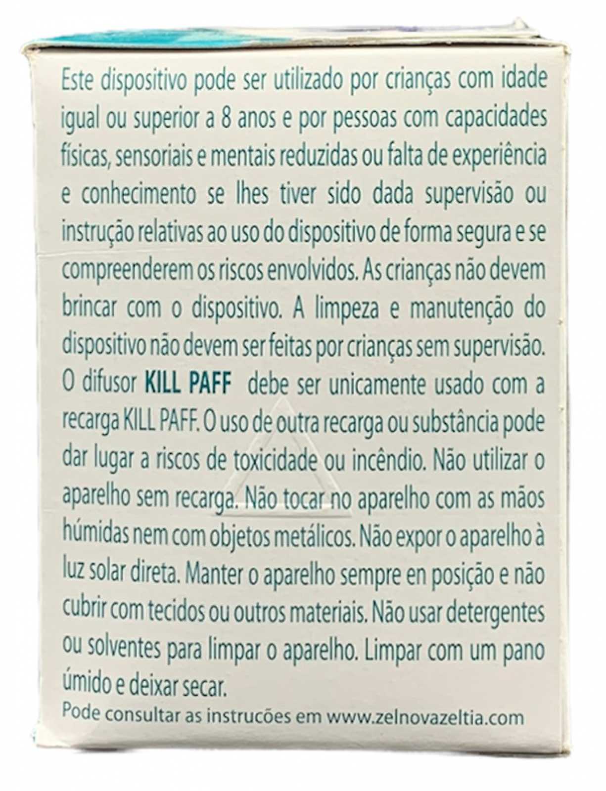 Kit repelente de mosquitos Kill Paff com difusor e refil