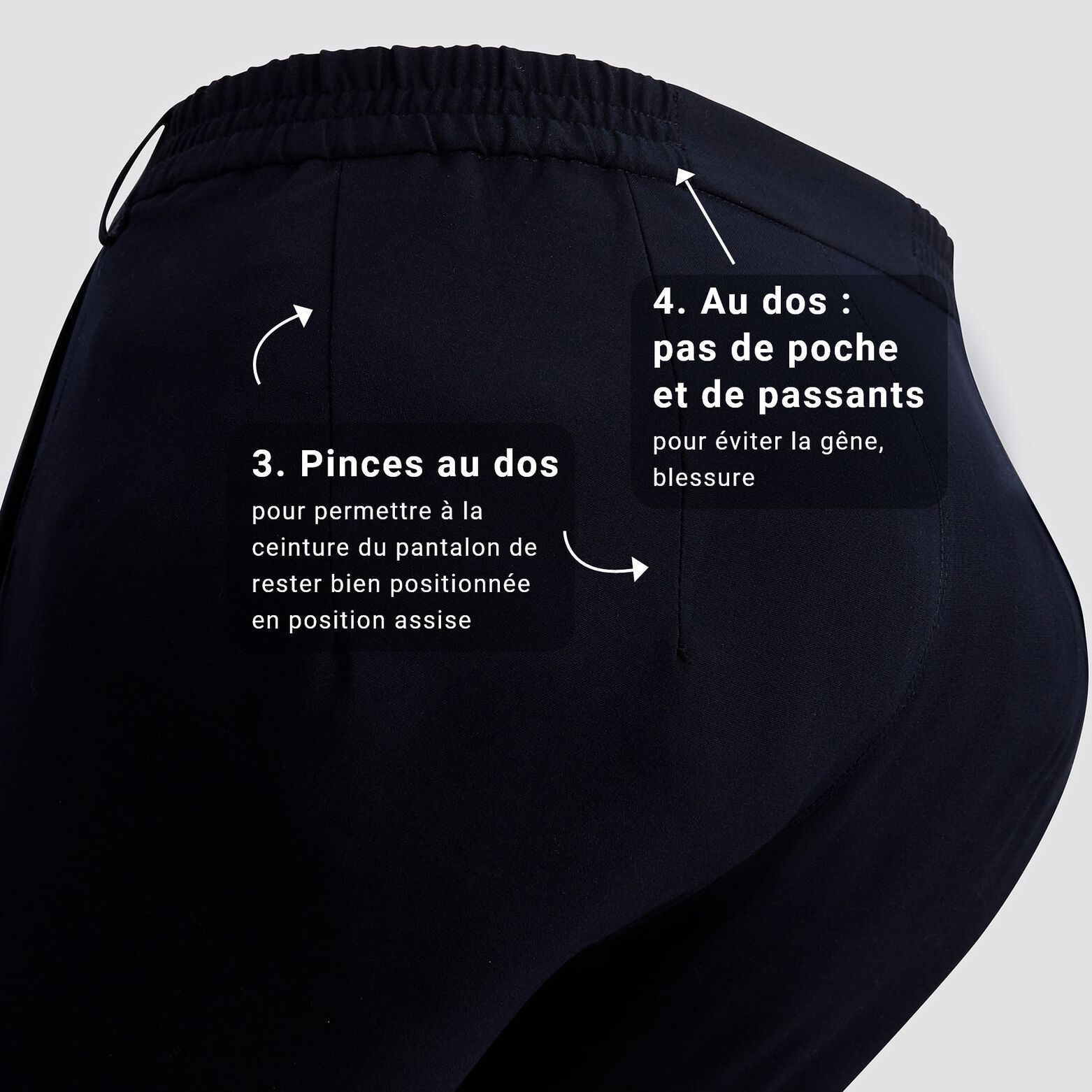 Pantalon urbain pour personne à mobilité réduite Bleu moyen