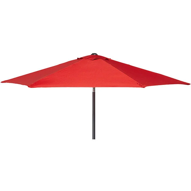Parasol centré Java rond inclinable rouge