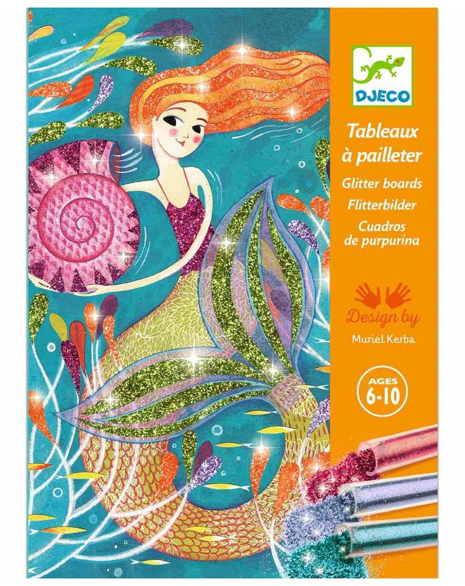 Glitzerkarten-Set MERMAIDS 12-teilig in bunt