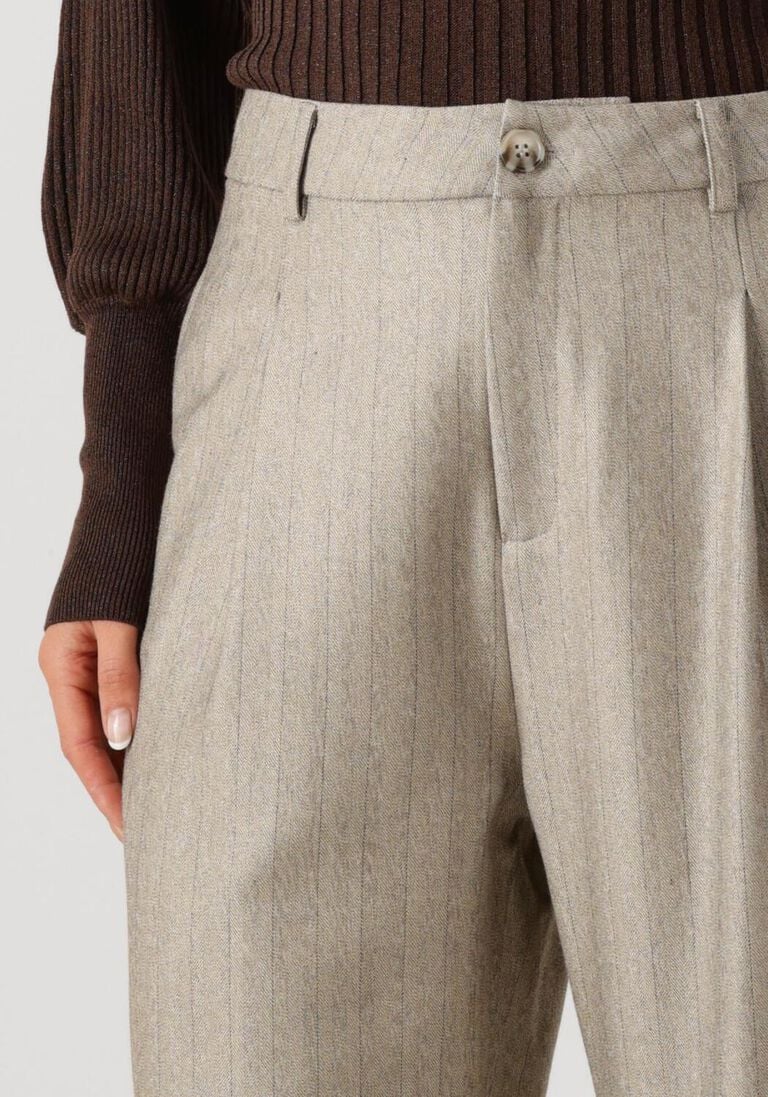 taupe ibana wijde broek pelah pinestripe