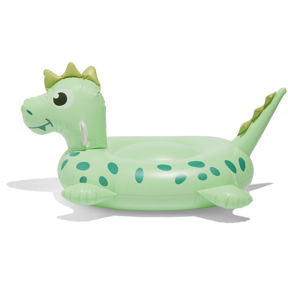 Dinosaure à chevaucher gonflable Funky vert 134x76cm
