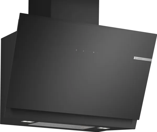 Bosch Serie | 6 DWK81AN60 - Hætte - skorsten vinklet - bredde: 79 cm - dybde: 43.3 cm - udtrækning og recirkulation (-) - sort