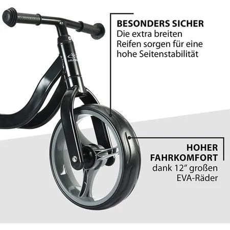 Hudora Laufrad Ultralight Alu, schwarz