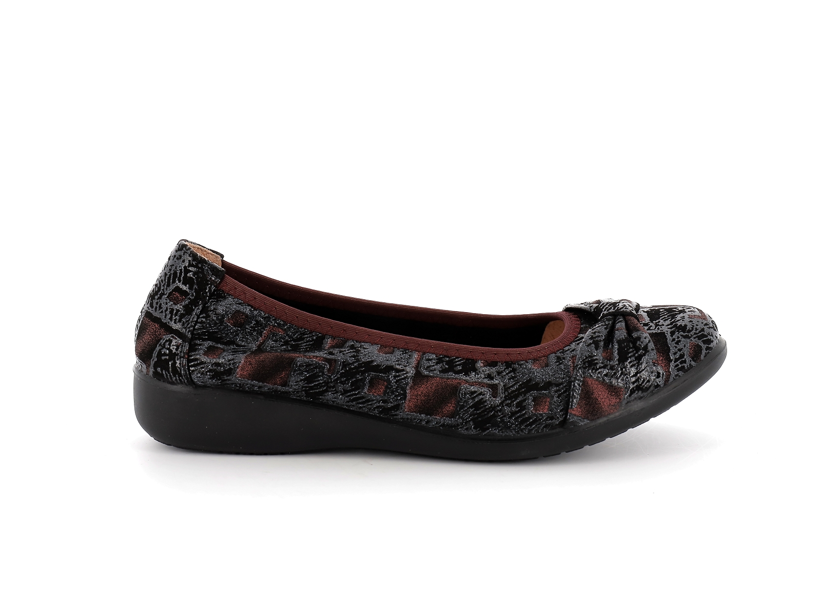 Inea-JOCKO Cuir Noir Bordeaux