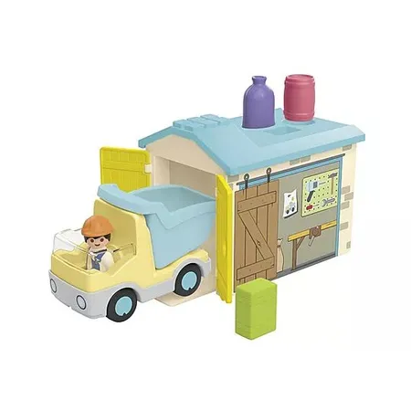 PLAYMOBIL® 71686 JUNIOR: LKW mit Sortiergarage