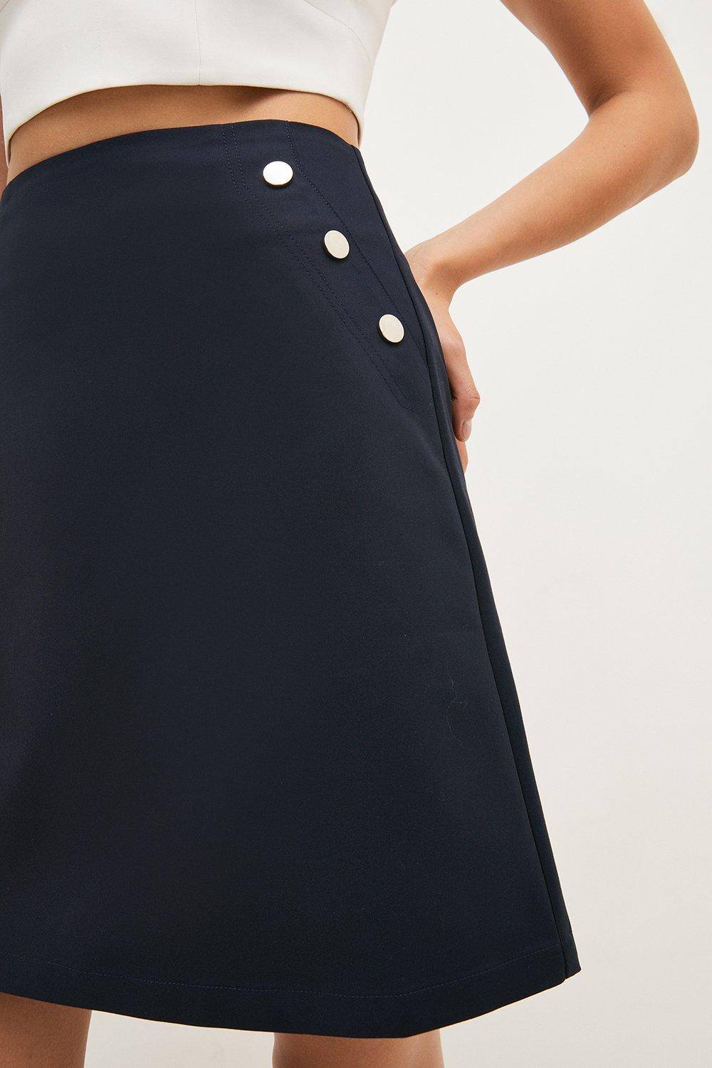 KarenMillen Petite Essential Techno Jupe Tissée