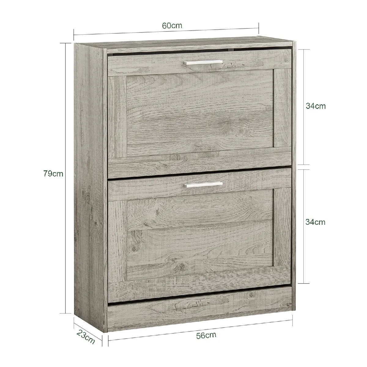 SoBuy Meuble à chaussures - Gris 60x23x79 cm