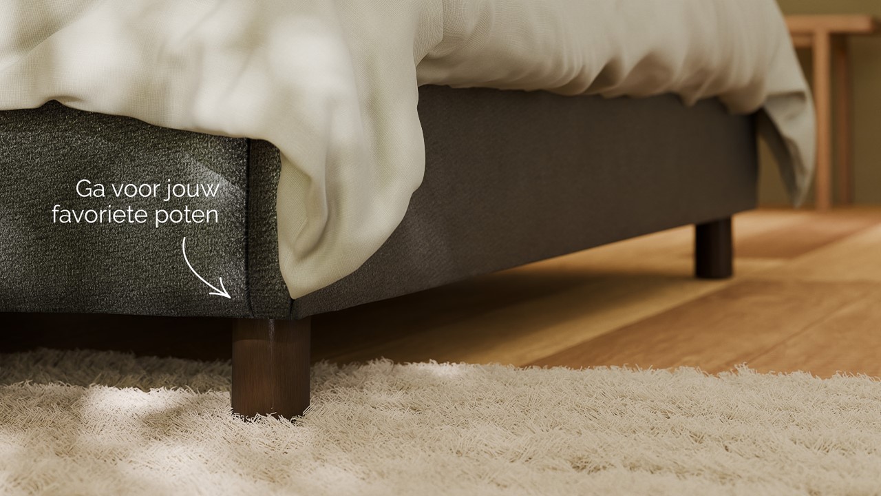 Bed Amber - Velvet glow dark grey