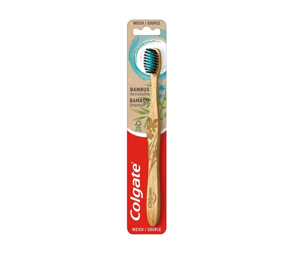Colgate Bamboo Aktivkohle Weich Zahnbürste