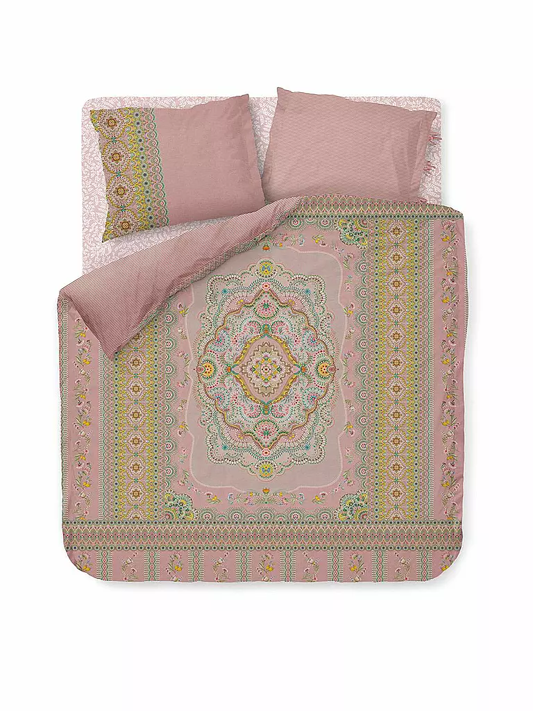 PIP STUDIO Perkal Bettwäsche  Majorelle Carpet 2x 70x90cm / 200x200cm Pink rosa