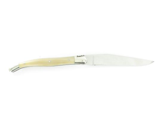 Laguiole - Manche Pointe de Corne - 2 mitres Couteau de Poche par l'Arbalète
