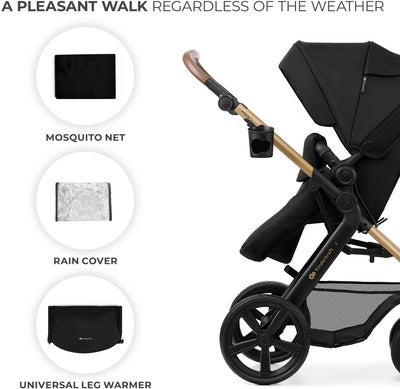 Kinderkraft MOOV 2 4-in-1 Duovogn, Pure Black