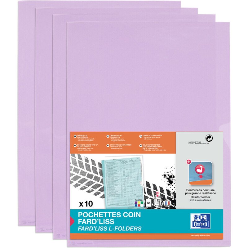 Pochettes coin Fard'Liss, A4, PVC 0,20 mm, bleu