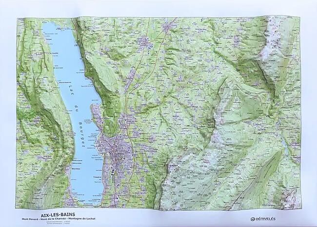 CARTE EN RELIEF AIX LES BAINS