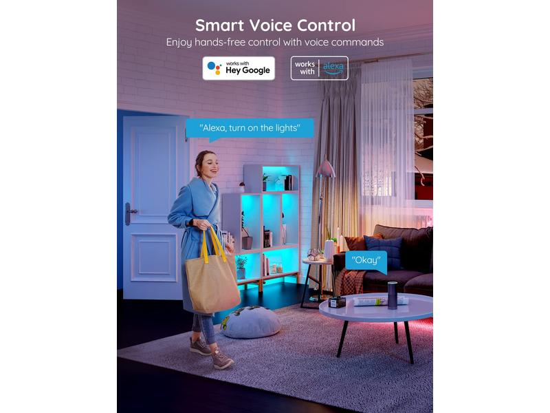 Govee LED Stripe Basic Wi-Fi   Bluetooth, 5 m, RGB LED-Leuchtstreifen