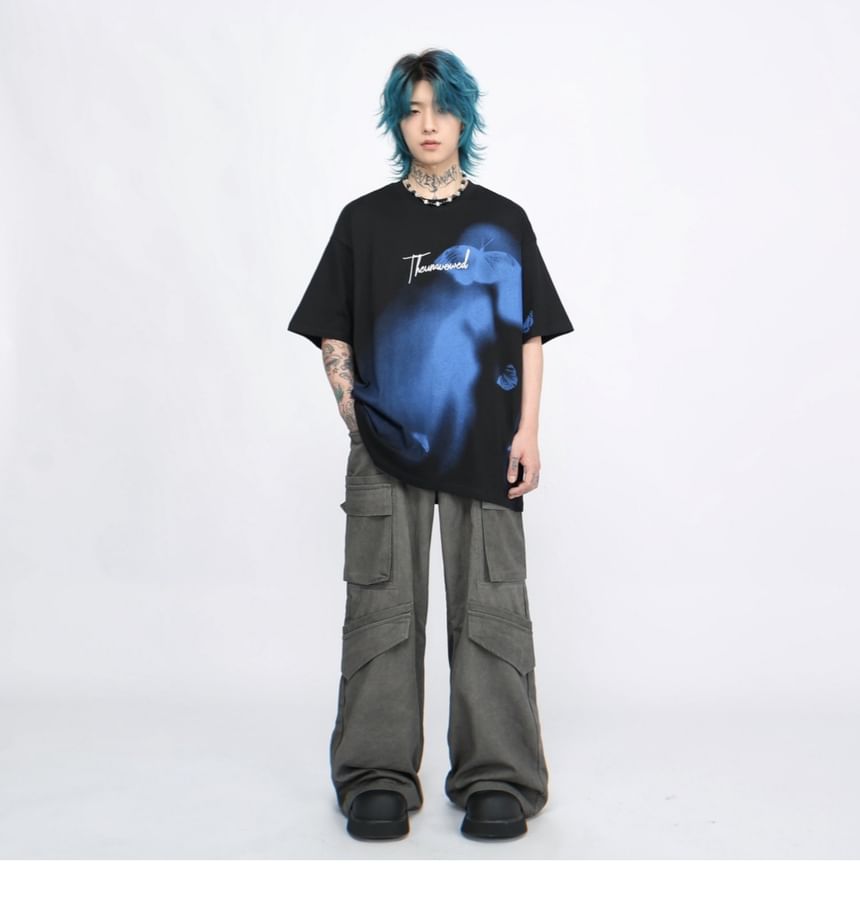 Derbundy - T-shirt met ronde hals en elleboogmouwen