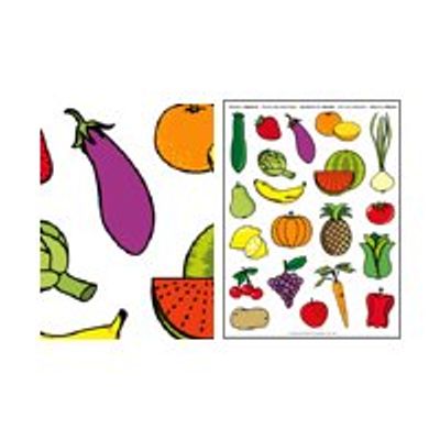 Apli - 3 feuilles gommettes fuits et légumes