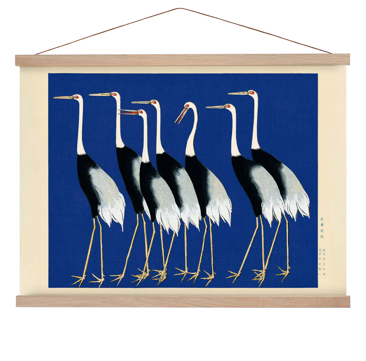 7 Vögel von Korin in Blau