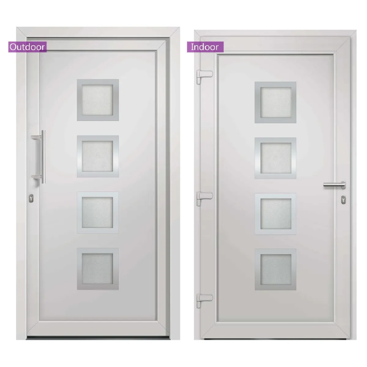 vidaXL Porte d'entrée Blanc 98x190 cm