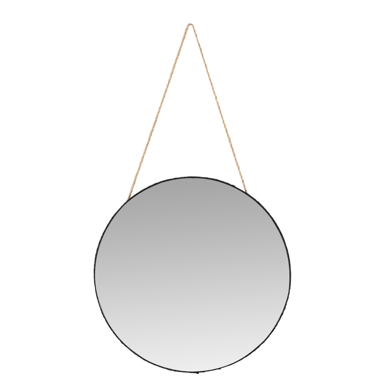 Miroir mural rond à suspendre