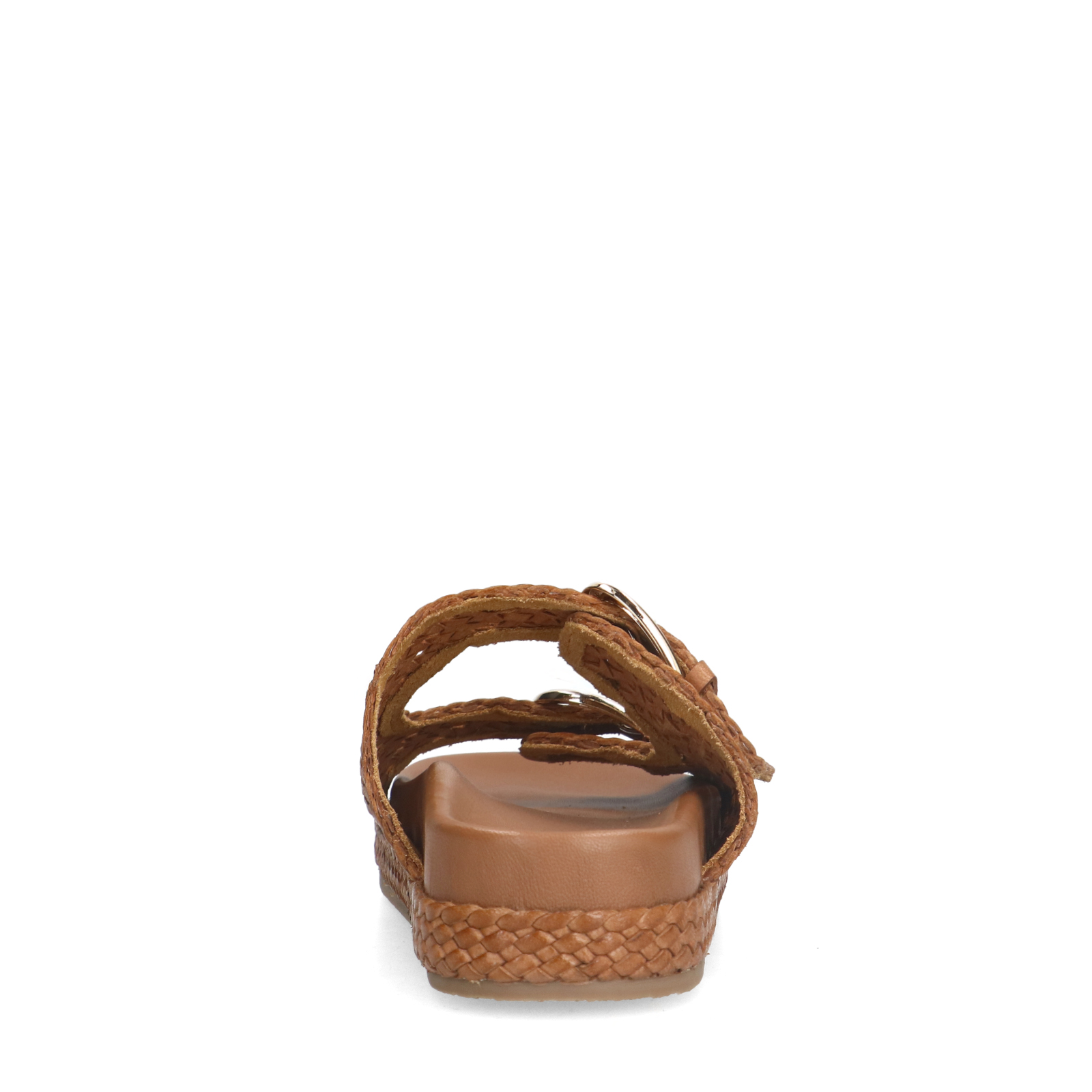 Cognac leren slippers