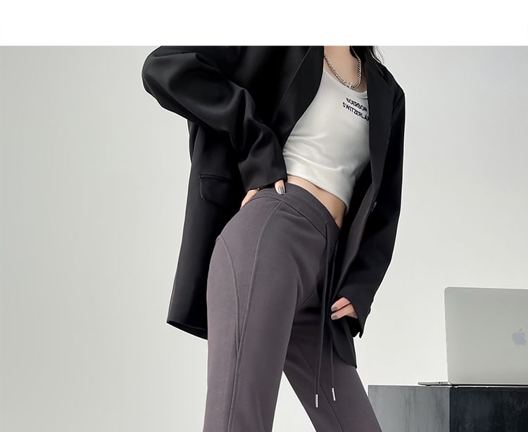 Dragan Pulse - Effen, uitlopende joggingbroek met elastische taille (verschillende designs)