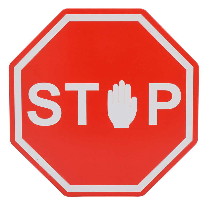 Panneau signalétique STOP décoratif
