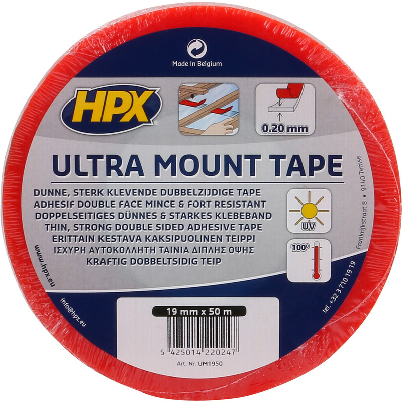 HPX bevestigingstape 19mmx50m