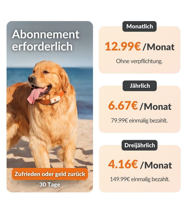Weenect XS GPS-Tracker für Hunde, ca.