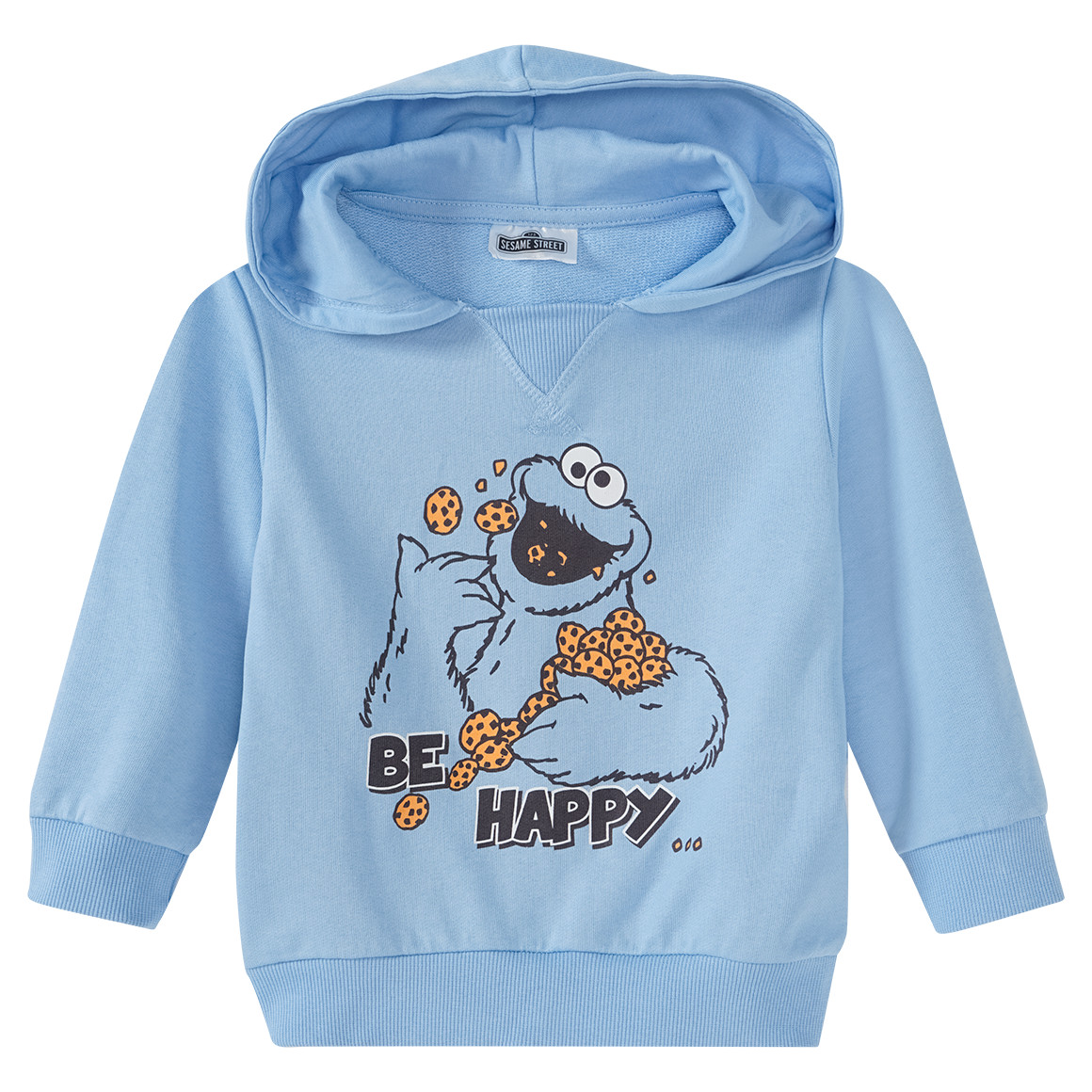 Topomini Sesamstraße Hoodie mit Print hellblau