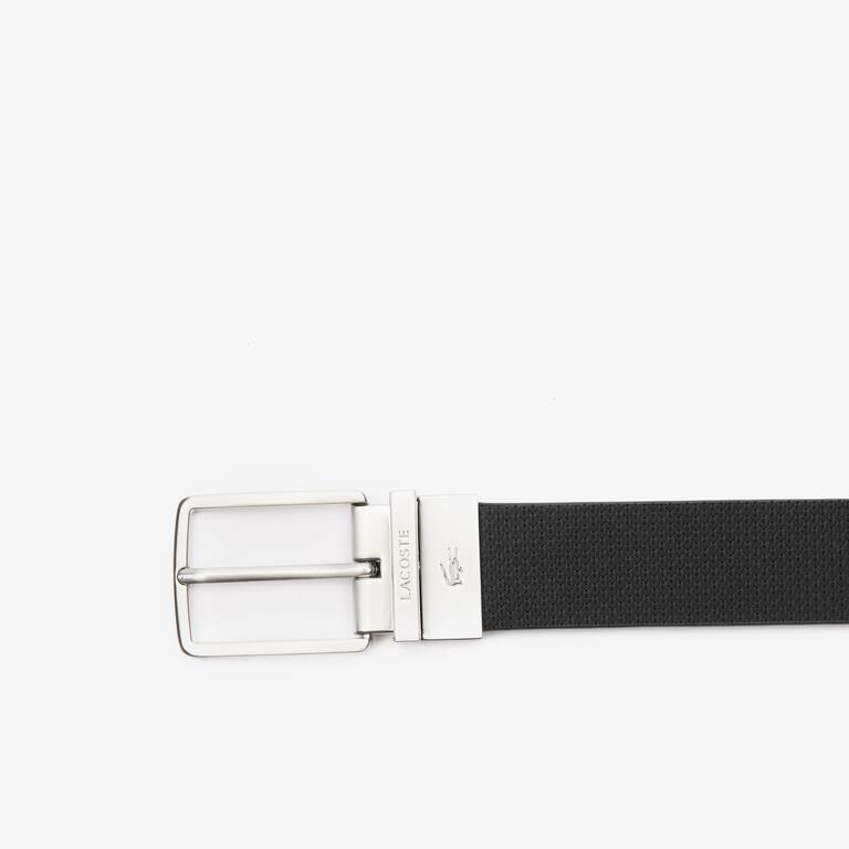 Ceinture Chantaco réversible à boucle large Ceintures - Noir - Lacoste - Homme