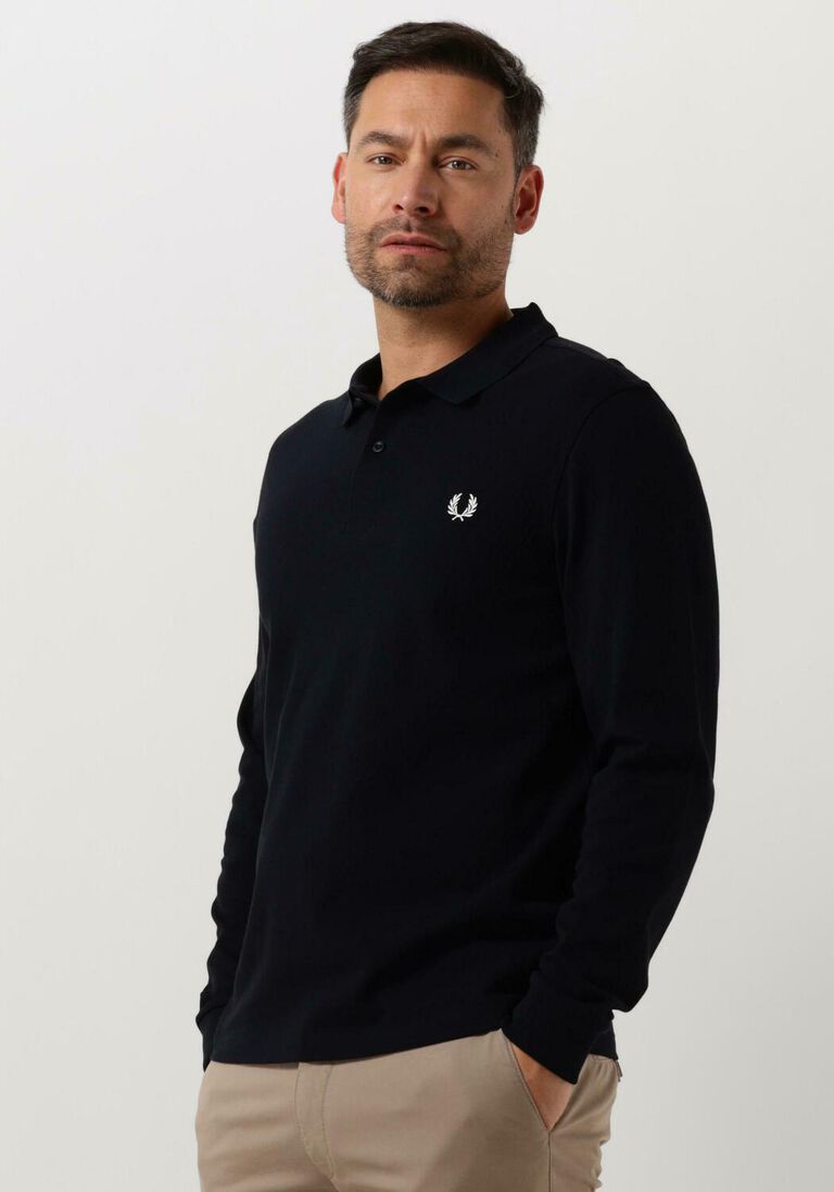 FRED PERRY donkerblauwe fred perry polo ls plain fred perry shirt