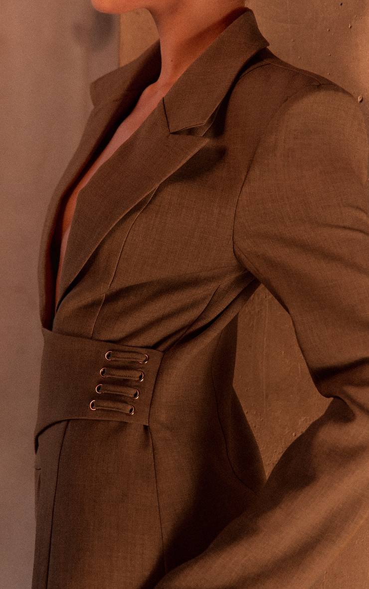 Vert Sauge Blazer PLT Label Vert Sauge Ajusté Taille Cintrée
