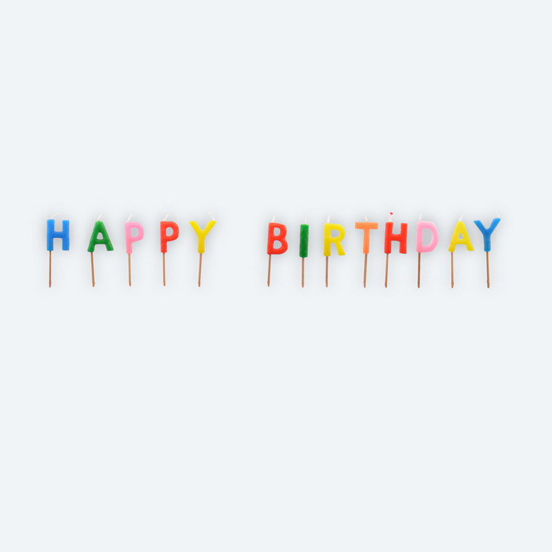 Bougie d'anniversaire 'Happy Birthday'