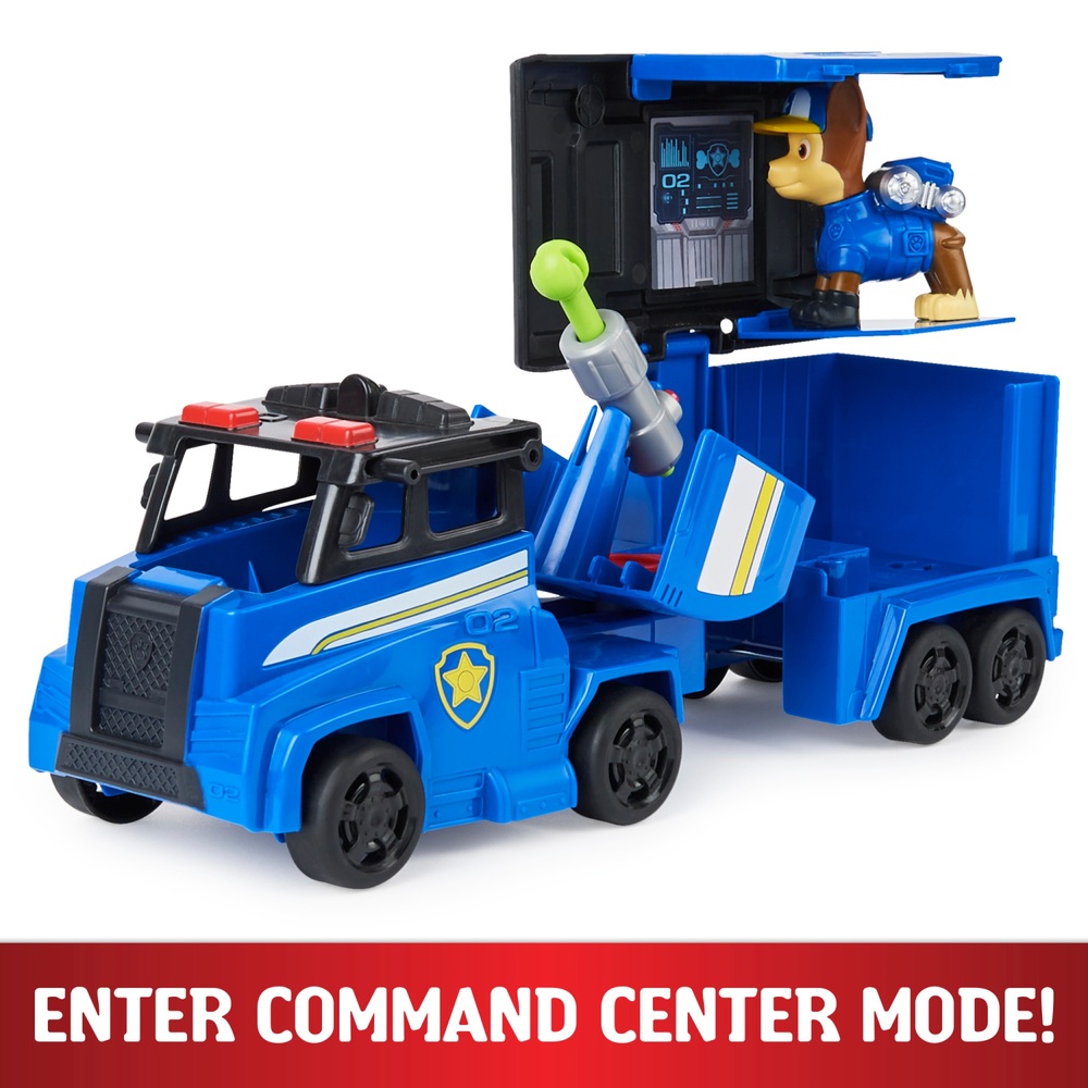 PAW Patrol, Big Truck Pup's Chase – Verwandlungs-Spielzeug-Trucks mit Actionfigur