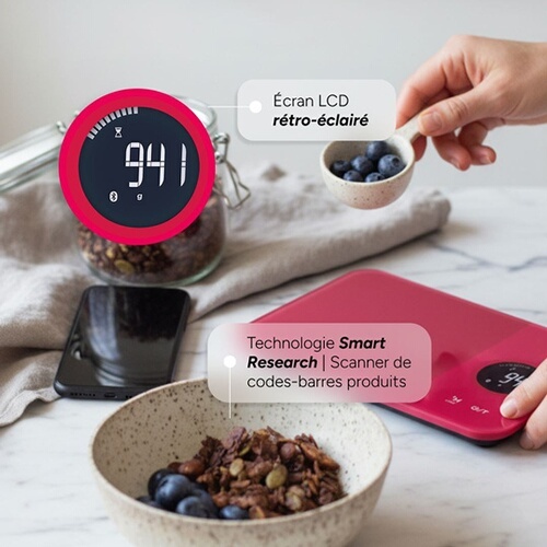 Balance de cuisine Terraillon NUTRITAB CONNECTEE CRANBERRY