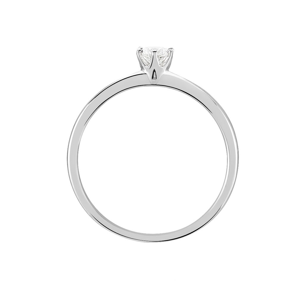 Bague Solitaire Natalia Or Blanc Diamant