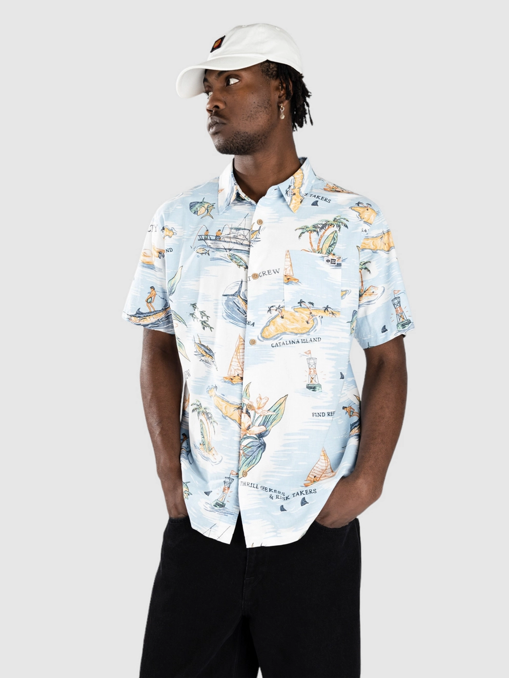 Salty Crew Salty Island Woven Shirt off white