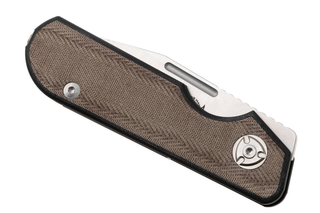 Liong Mah Traveller Clippoint Green Canvas Micarta zakmes