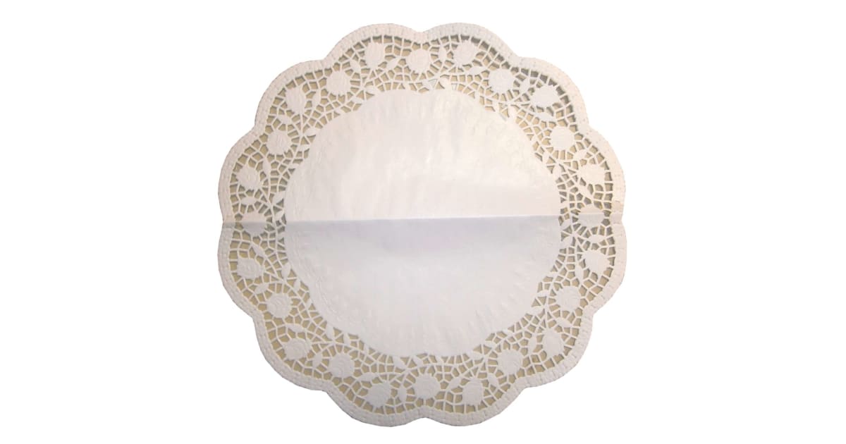 Tortenspitzen Weiß rund 33 cm
