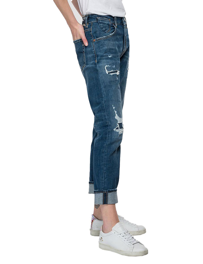 REPLAY PANTALON FEMME SLIM BOYFIT R MARTY MEDIUM BLUE 009