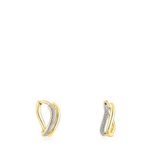 Brincos Hav de ouro e diamantes