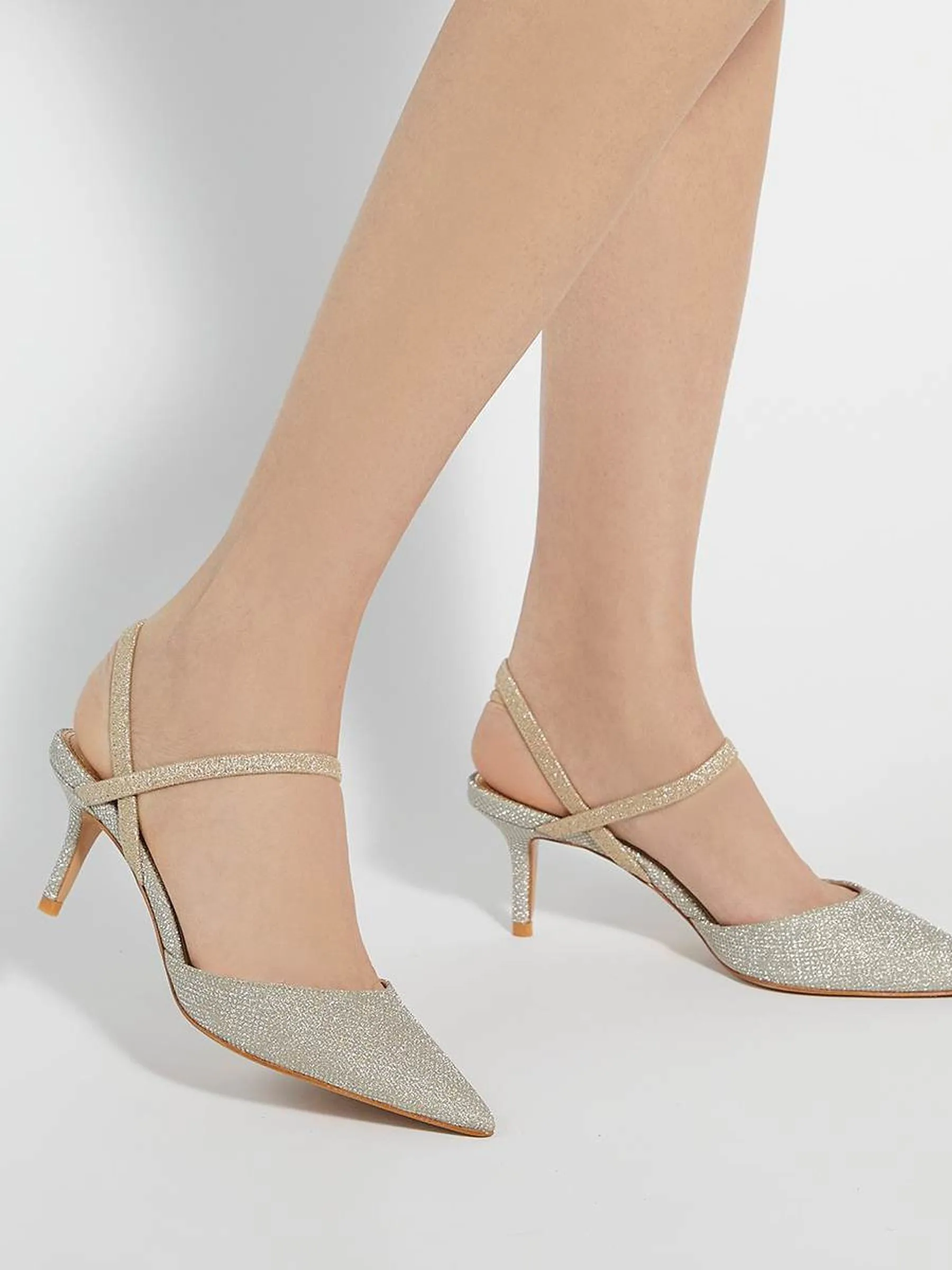 Goud - Dune London - Klassieke elastische open pumps